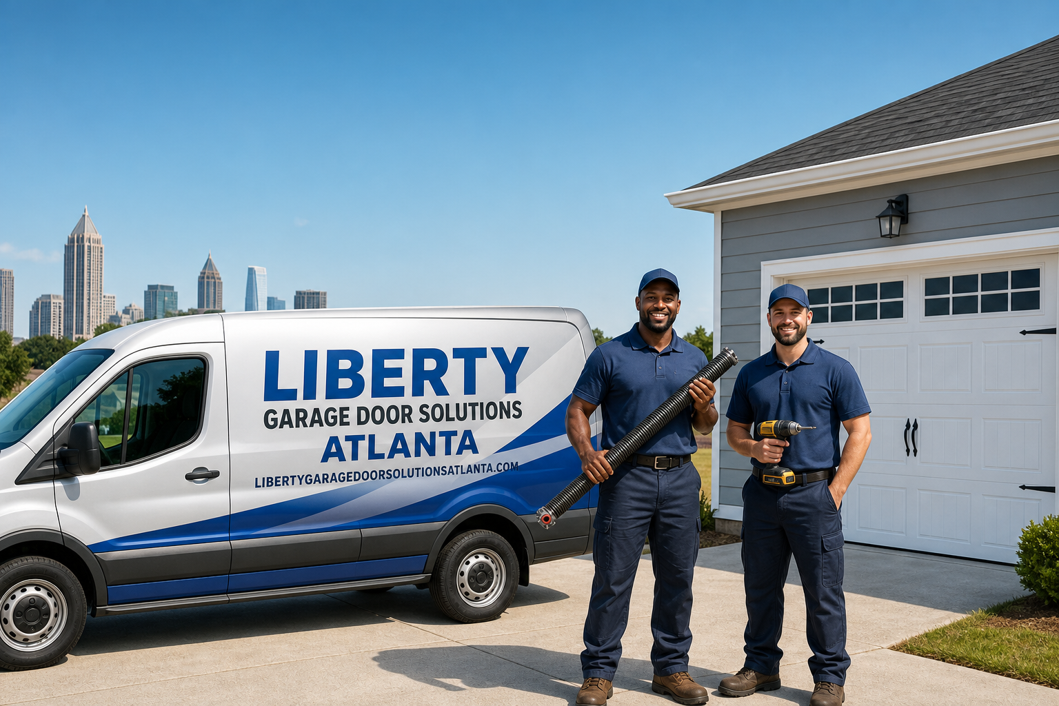 Liberty Garage Door Solutions Atlanta team at work